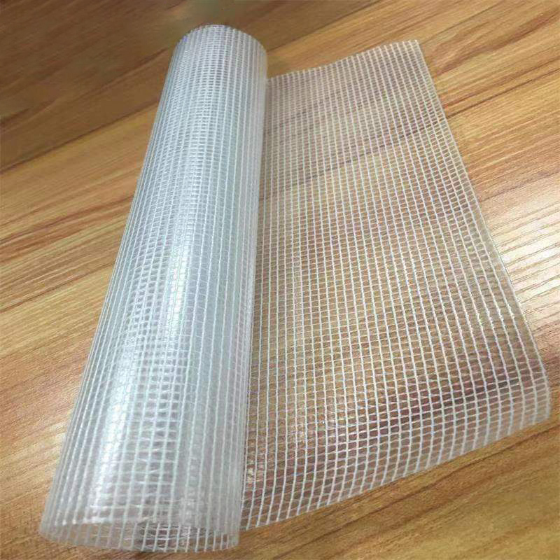 ผ้าใบกันน้ำตาข่ายเคลือบ PVC ใส