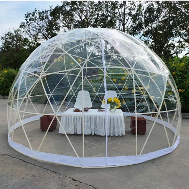 ฟิล์มใส PVC ครึ่งโดม Geodesic Dome