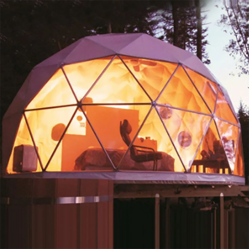 ฟิล์มใส PVC ครึ่งโดม Geodesic Dome