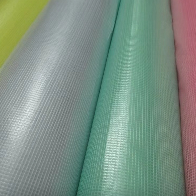 ผ้าใบกันน้ำตาข่ายเคลือบ PVC ใส