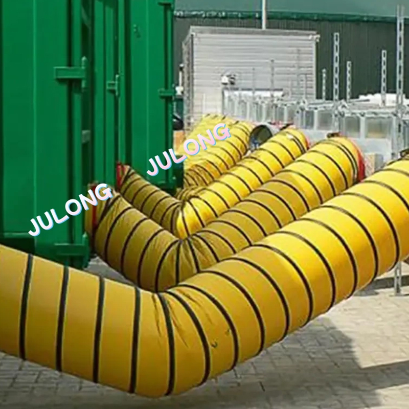 ผ้าโพลีเอสเตอร์เคลือบ PVC ท่ออากาศสำหรับอาคารก่อสร้างอุตสาหกรรม